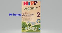 10-BOXES-HiPP-Organic-Combiotic-Follow up -Milk-Stage-2-UK-Version-800g