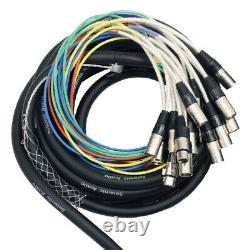 12 Channel 25 Foot XLR Snake Cable (XLR & 1/4 TRS Returns) Stage Pro Audio DJ