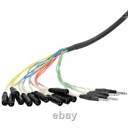 12 Channel 50' XLR Audio Snake Cable with 1/4 Returns