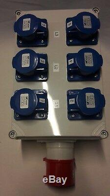 16Amp, 32Amp stage, site event power box, portable 3 phase splitter