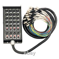 16 Channel 25 Foot XLR Snake Cable (XLR & 1/4 TRS Returns) Stage Pro Audio DJ