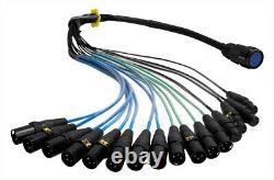 16 Channel Multicore Cable with Stage Box + Multipin Connectors 15m