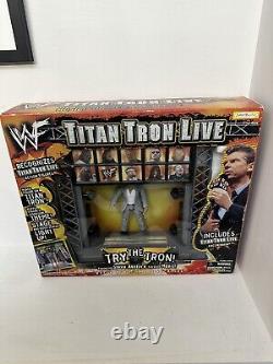 1999 Jakks WWE WWF Titan Tron Live Entrance Stage Set & Vince McMahon Figure