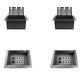 2 Elite Core install Recessed Stage Floor Box 8 Female XLR Connectors &AC Outlet