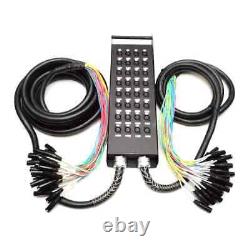 32 Channel XLR Audio Snake Cable With Plastic Stage Box Black Color