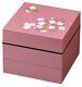3-Stage Jubako Bento Box 18cm Sakura Cherry Blossoms Pink Made in Japan