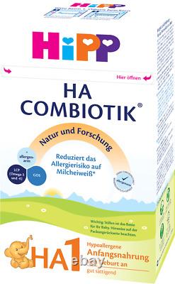 4 Boxes HiPP HA Stage 1. 500gr Hypoallergenic Combiotic Infant Milk Exp. 12/22