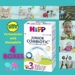 4 Boxes x HiPP Stage 3 JUNIOR COMBIOTIK Baby Formula FROM 12 MONTHS 500 g