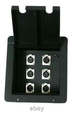 4 Elite Core Stage Floor Box with6 XLR Mic Connectors & West Penn 291 1000ft Wire