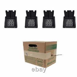 4 Elite Core Stage Floor Box with8 XLR Mic Connectors & West Penn 291 1000ft Wire