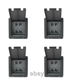 4 Recessed Church Stage Floor Box with 4 AC Outlets by Elite Core