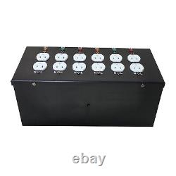 6 Channel Power Distro Distributor Box for Stage DJ Lighting Party Event Show