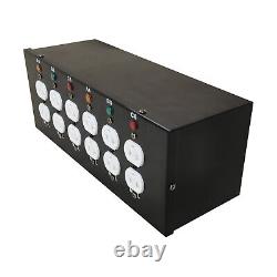 6 Channel Power Distro Distributor Box for Stage DJ Lighting Party Event Show