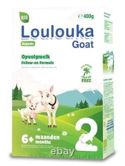 6 X Loulouka Bio Organic Goat Milk Formula Stage 2 for 6 -12 months 400g In Box