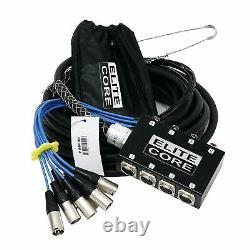 8 Channel 30' ft Drum Sub Stage Recrding XLR 3 Pin Microphone Snake