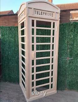 8ft Life Size 2 Sided Vintage Telephone Box Event Photo Stage Prop Set Dressing