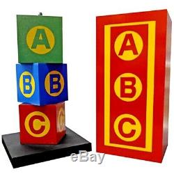 ABC BLOCKS Professional Kid Show Magic Trick Stage Illusion Tube Wood Comedy Box
