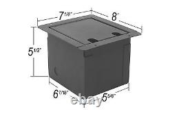 AC Recessed Metal Stage Audio Floor Pocket Box with 4 AC Plug Outlets 3-Prong