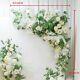 Artificial Flower Row Wedding Backdrop Table Corner Stage Arch Road Décor White