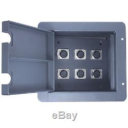 BULK PACK 8 recessed stage floor pocket box with 6 female XLR connectors jacks