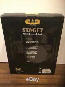 CAD Stage 7 Seven-Piece Premium Dynamic Drum Mic Pack Set Stage7 New In Box