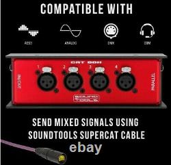 CAT Box FX Female XLR Stage Box with Audio Over Shielded CAT Cable. Send 4