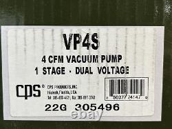 CPS Products VP4S Pro-Set 4 CFM Vacuum Pump1 Stage 110-120V/220V New Open Box