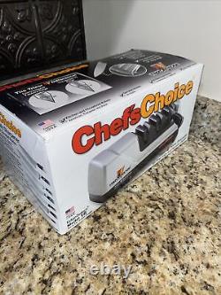 Chefs Choice Trizor XV Electric Knife Sharpener Model 15 3 Stage Open Box