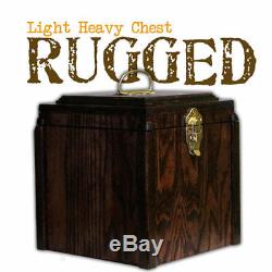 Comedy LIGHT & HEAVY CHEST RUSTIC Wood Box Magic Trick Illusion Stage Treasure