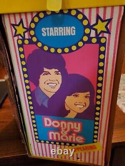 Donny and Marie Osmond Action Figures & Stage. Mattel 1976 Playset. New in box