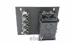 EC Recessed Stage Floor Box with4 XLR Female Mic Connectors & AC Outlets