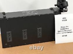 ETC 9103B Stage Pin Outlet Box Surface Mounted 3 Pin with C-Clamps A21Mi