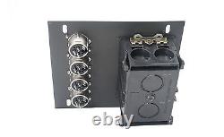 Elite Core Audio Stage Floor Box with4 XLR Female Mic Connectors & AC Outlets