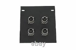 Elite Core Recessed Metal Stage Floor Box with4-XLR Female Connector Mic Plugs