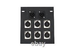 Elite Core Recessed Pocket Stage Floor Box with6 XLR Mic + 2 Speakon Connectors