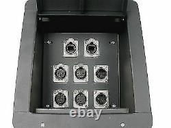 Elite Core Recessed Stage Floor Box 4 XLR Female & 2 XLR Male & 2 Ethernet RJ45