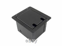 Elite Core Recessed Stage Floor Box with6 XLR Female & 2 XLR Male Mic Connectors