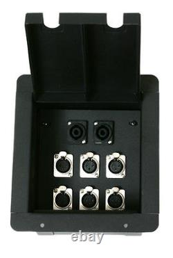 Elite Core Stage Floor Box 6 Female XLR + 2-Speakons Connectors FB6-SP