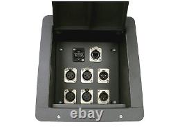 Elite Core Stage Pocket Floor Box 4 XLR Female & 2 XLR Male & 1 HDMI & 1 RJ45