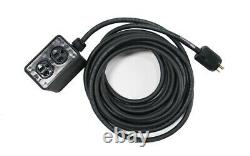 Elite Core Stage Power Rubber Quad Box 12-3 50' Cable Terminated Edison Male