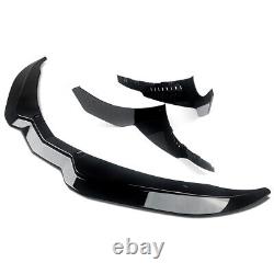 For Corvette C7 Z06 2013-2019 Gloss Black Stage 3 Front Lip with Side Winglets