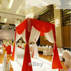 Four corner wedding decoration backdrops wedding stage curtain drapes with swag