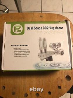 Fzone dual stage C02 regulator adj pressure new opwn box pro fz-2020 pro