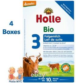 Holle Stage 3 Organic Infant Formula With DHA 4 Boxes 600g Free Shipping