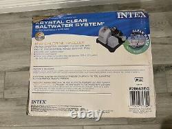 INTEX Krystal Clear Saltwater Pool System 2 Stage Filter CS8110 15k GAL Open Box