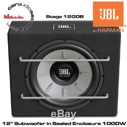 JBL STAGE 1200B 12 Car Audio Subwoofer 1000W with Original JBL Enclosure Box