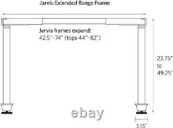 Jarvis Fully Sit Stand Bamboo electric 2 stage Desk NEW IN BOX 42 x 27 Silver