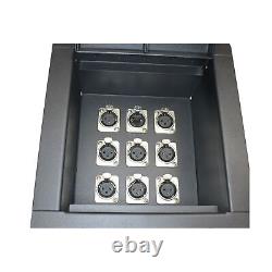 MCSPROAUDIO Recessed Floor Stage Box with 8 XLR Female to Male and 1 CAT5 Pas