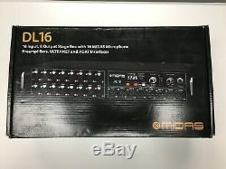 MIDAS DL16 16 Input, 8 Output Stage Box with 16 MIDAS Microphone Preamplifiers