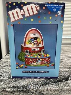 M&M's Rock & Roll Party Dept 56 Lighted Stage House & Candy Dish 2005 NEW in BOX